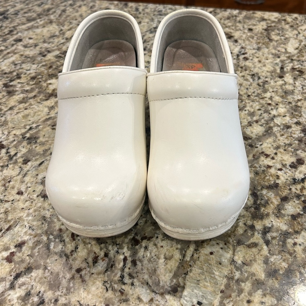 White Dansko Nursing Shoes